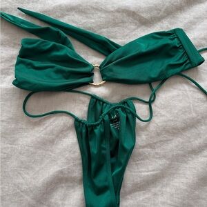 Emerald Green Ring-Bikini Set - Women Swim Bikini
